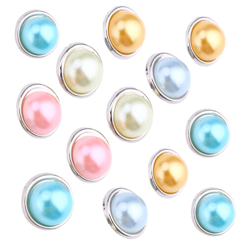 100 Pezzi Fermacarte Mini Rotondi Con Perline Design Colorato