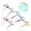 100 Pezzi Fermacarte Mini Rotondi Con Perline Design Colorato 3