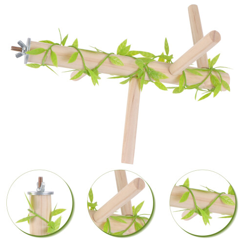 1 Pièce Perroquet Support Debout Arbre Perchoir Cage Poteau 4 Branches 2