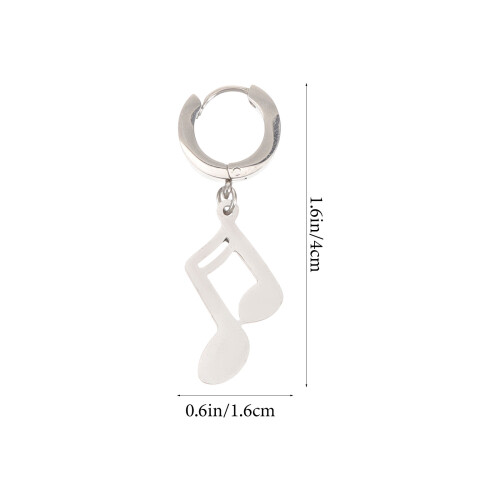 1 Paire De Boucles D'oreilles Pendantes Musical Pour 1