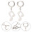 1 Paire De Boucles D'oreilles Pendantes Musical Pour 4