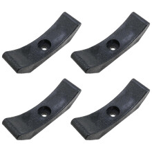 Dumbbell Crescent Rack Rounded Black Plastic 4-Piece Pallet Storage Stand Floor Protection Keep Equipment Clean