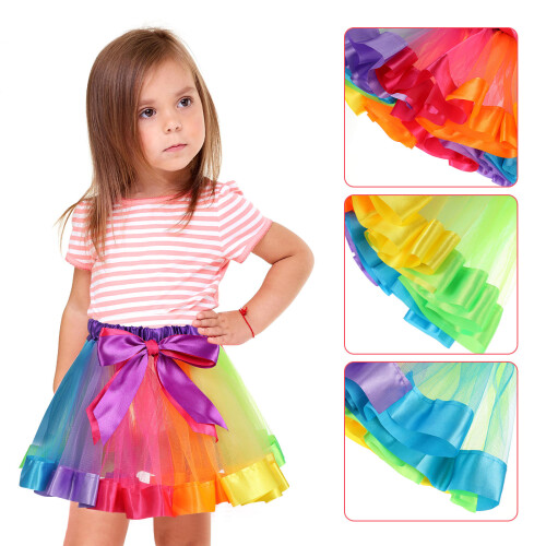 Falda Capas Para Baile Niñas 4-6 2