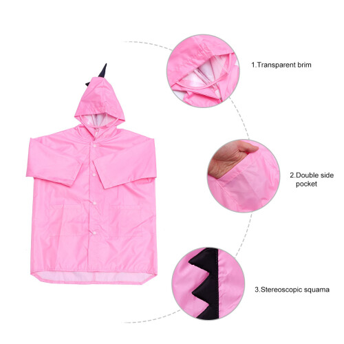 1 Kids Impermeable Con Borde Rosa Xl 2