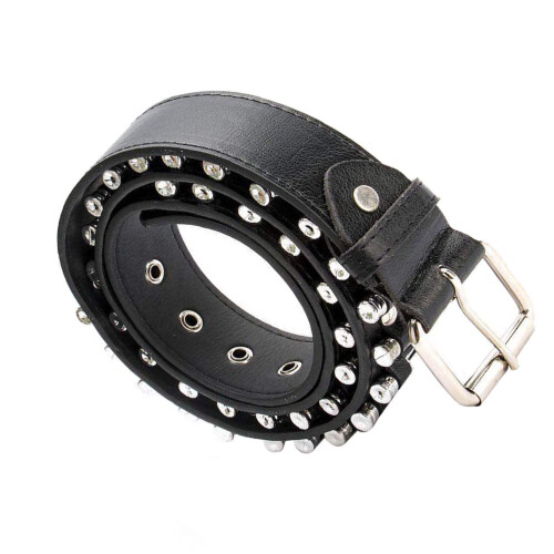 Ceinture Punk En Noir Compatible Tous Styles