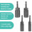 4 Pièces Embout Serrage Acier Hexagonal Pour Perceuse Clé Chocs 5