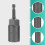 4 Pièces Embout Serrage Acier Hexagonal Pour Perceuse Clé Chocs 2