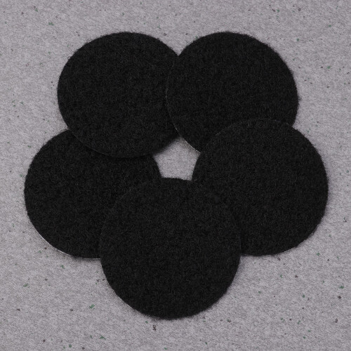 20 Pièces Disques Ronds Auto-Adhésifs Noir Pour Bureau 2