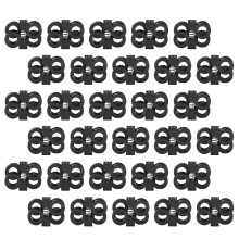 30Stk Anti-Löse Schnürsenkel Clips Leicht Und Langlebig Schwarz