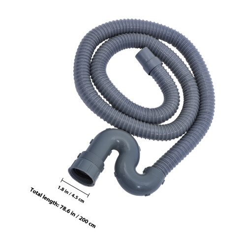 Drain Hose 2M Extension For Wash Basin Dishwasher Dark Grey 1