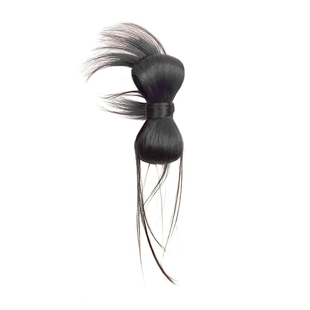 Extensions Synthetic Bowknot Hair Bun With Duckbill Clip Clip-In Ponytail Extensions For Women Natural Black