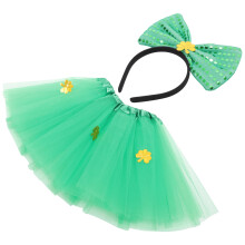 Kinder St Patricks Day Tutu Rock Mit Shamrock Grün Für Größe M