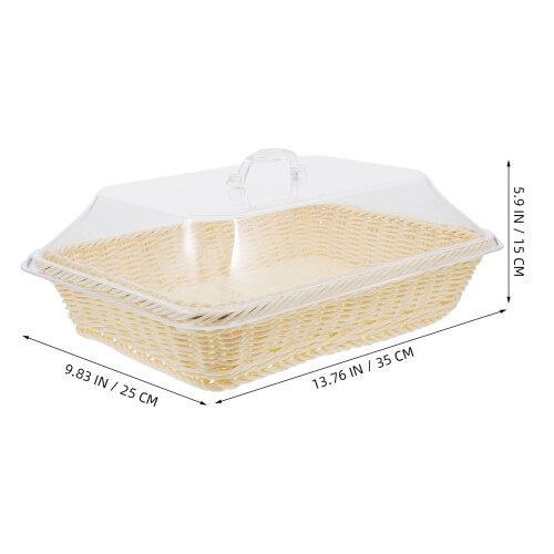 Cesta De Verduras De Mimbre Artificial Con 1