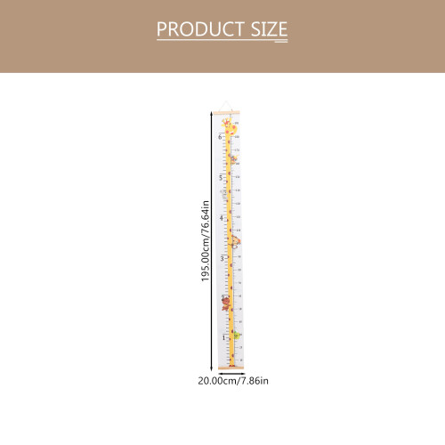 Cartoon Growth Chart Righello Appeso Per Misurare Altezza 1