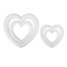 4Pcs Durable White Foam Hearts for DIY Wedding & Party Wreaths