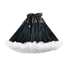 1 Lolita Jurk Onderrok Gelaagde Tutu (Zwart, Wit)