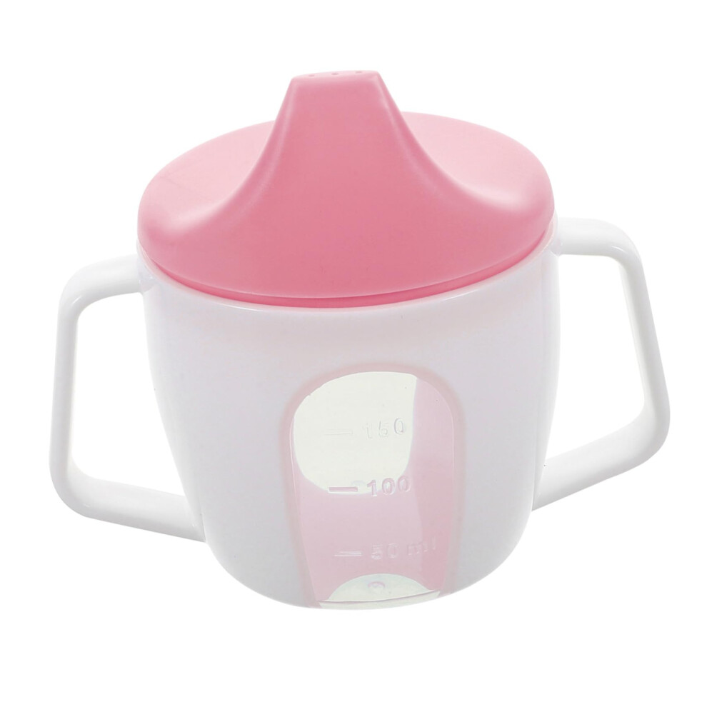 Sippy Cup With Handle And Scale PP Material Training Milk Bottle For Kids Safe Drinking Cup Cartoon Water Bottle