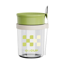 Cup With Lid And Spoon 350ml PP Plastic Container For Kitchen Storage Durable Reusable Meal Prep VGy792 B One Size
