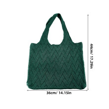 Baumwollfaden Handtasche Für Damen Casual Umhängetasche Grün