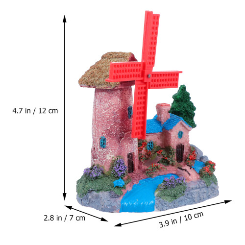 Multi Resin Windmill Castle Landscape Decoration Desktop Ornament 1