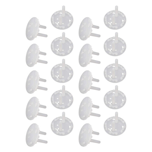 20St Kindveilige Stopcontactbeschermers Wit ABS Thuis