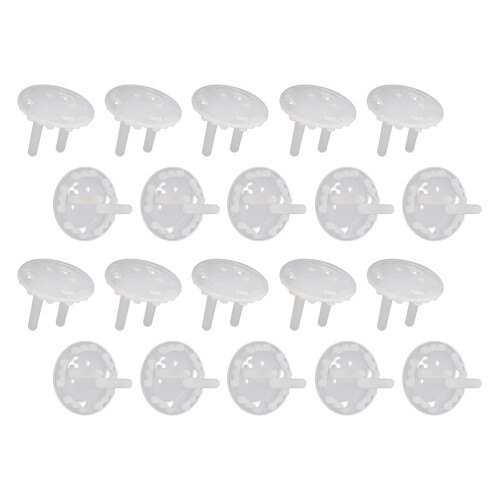 20St Kindveilige Stopcontactbeschermers Wit ABS Thuis 2