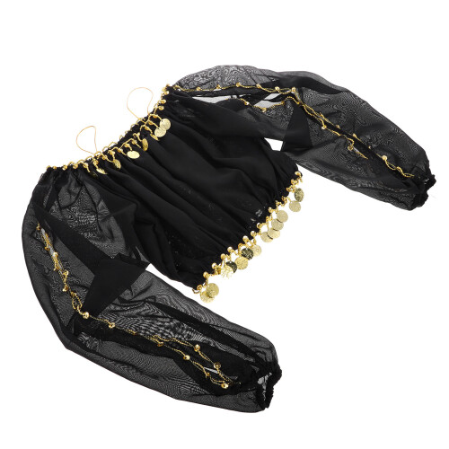 De Danse Tribal Noir Pour Performance En Mousseline