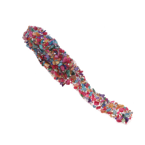 1 Metro De Com Strass E Concha Largura 2 Cm