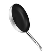 Non Stick Aluminum Wok Frying Pan Eggs And Stir Fry Pot With Uniform Heating Easy Clean Surface Home And Restaurant Use