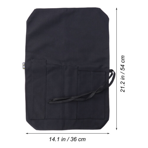 1 Bolsa Enrollable De Lona Para Chef Profesional (Negro) 1