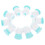 10pcs Sky Blue Number Cookie Stamp Plastic Mold Baking Tool 1