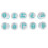 10pcs Sky Blue Number Cookie Stamp Plastic Mold Baking Tool 11