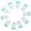 10pcs Sky Blue Number Cookie Stamp Plastic Mold Baking Tool 6