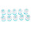10pcs Sky Blue Number Cookie Stamp Plastic Mold Baking Tool 5