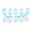 10pcs Sky Blue Number Cookie Stamp Plastic Mold Baking Tool 9
