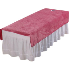 Microfiber Towel Massage Table Cover 80x200cm Rose Red Quick-Drying Easy-Clean Multifunctional Massage Treatment Cover