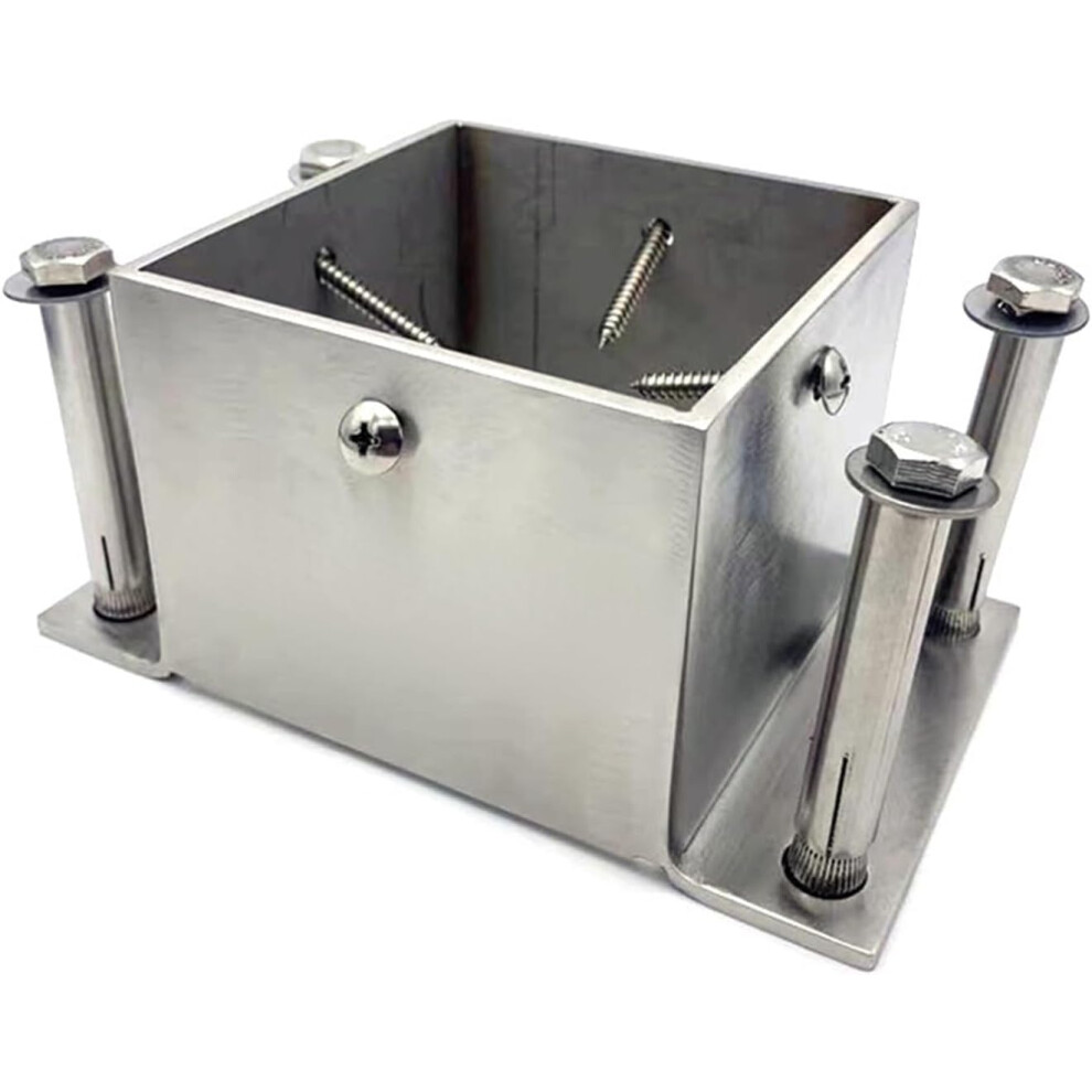 Heavy Duty Stainless Steel Post Base Bracket 2X2-8X8 For Decks Pergolas And Mailboxes Square Post Anchor 130X130mm 9084446522549
