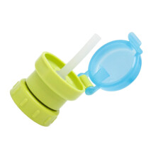 Spill Water Bottle Caps with Straw Portable Sippy Cover Juice Soda Bottle Lid Travel-Ready Easy To Clean Green