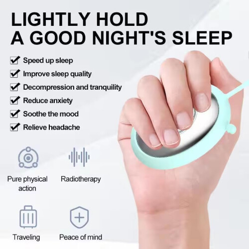 Sleep Instrument Hand-Held Sleep Aid Microcurrent Device, Model for Sleep Mood and Focus, White/Blue 1