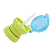 Spill Beverage Bottle Lid With Straw Lightweight Bottle Cover For Travel Outdoor Use Easy To Cap Soda Compatible Green