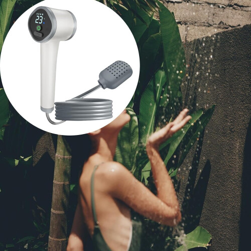 Portable Camping Shower USB Powered Multifunction Compact For Travel Backpacking 1