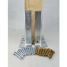 Cold Galvanized Not Easy To Rust Wood Column Foot Sleeve For Pergola Base, Fence Post Connector Bracket Set, 2 Pack Or 4 Pack