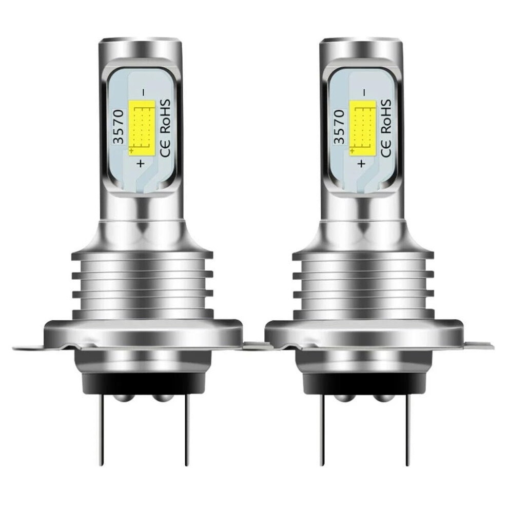 Car Angel Eyes 2X H7 Headlight Kit Hi/Lo Beam 80W 10000Lm 6000K Ip68 Waterproof White/Silver 9016109534880