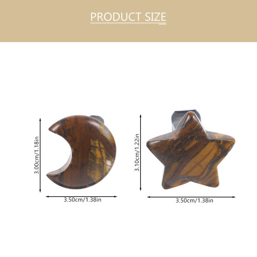 2Pcs Car Vent Clip Coffee Crystal Moon Star Car Interior 1