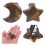 2Pcs Car Vent Clip Coffee Crystal Moon Star Car Interior 4