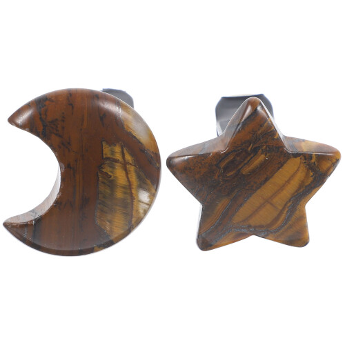 2Pcs Car Vent Clip Coffee Crystal Moon Star Car Interior 2