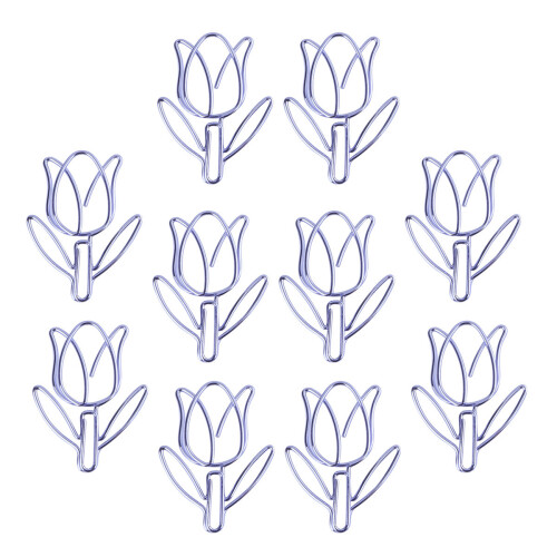 12 Pièces Clips À Forme De Violette Marque-Page