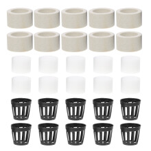 10Sets Hydroponic Water Planting Rings Reusable Sponge Plastic Ceramic