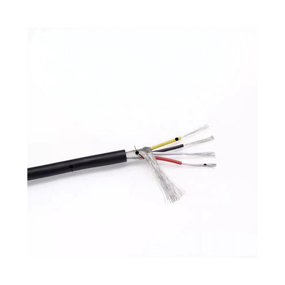 10M 24Awg Shielded Audio Control Wire Ul2547 Pvc Insulated Copper Signal Cable For Headphones 5 Cores Gray 9354506430566