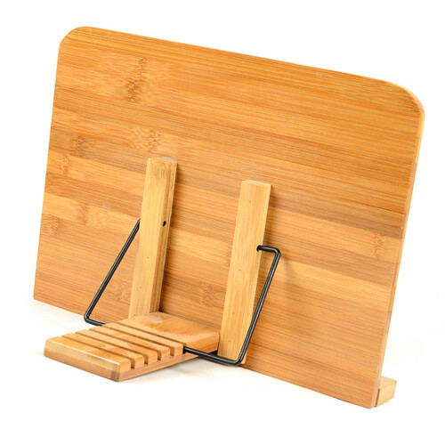 Soporte De Libro De Ajustable 28X20Cm Con Y Clips 2